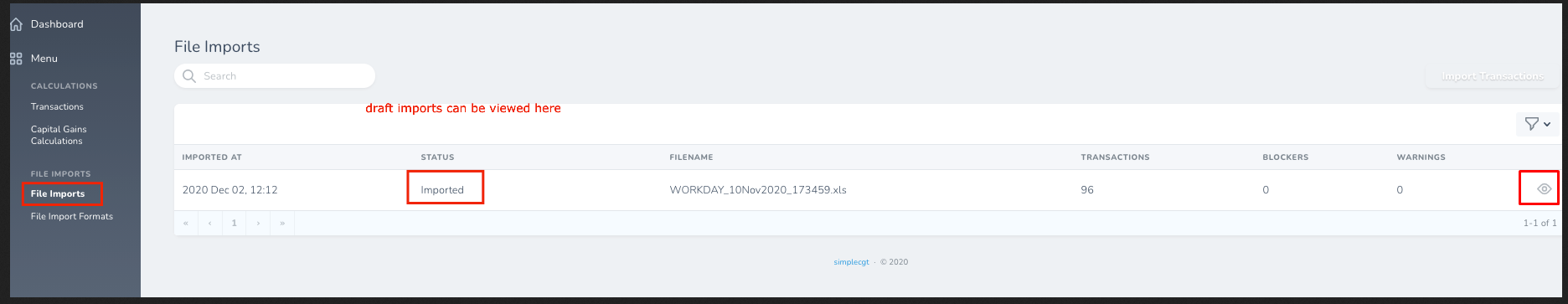 View Import History